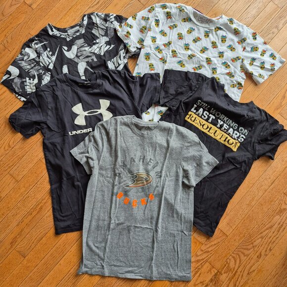 5 Tshirt Lot Nike Under Armour NHL Medium - Picture 1 of 6